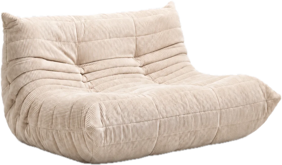 Bruma Loveseat in cream corduroy